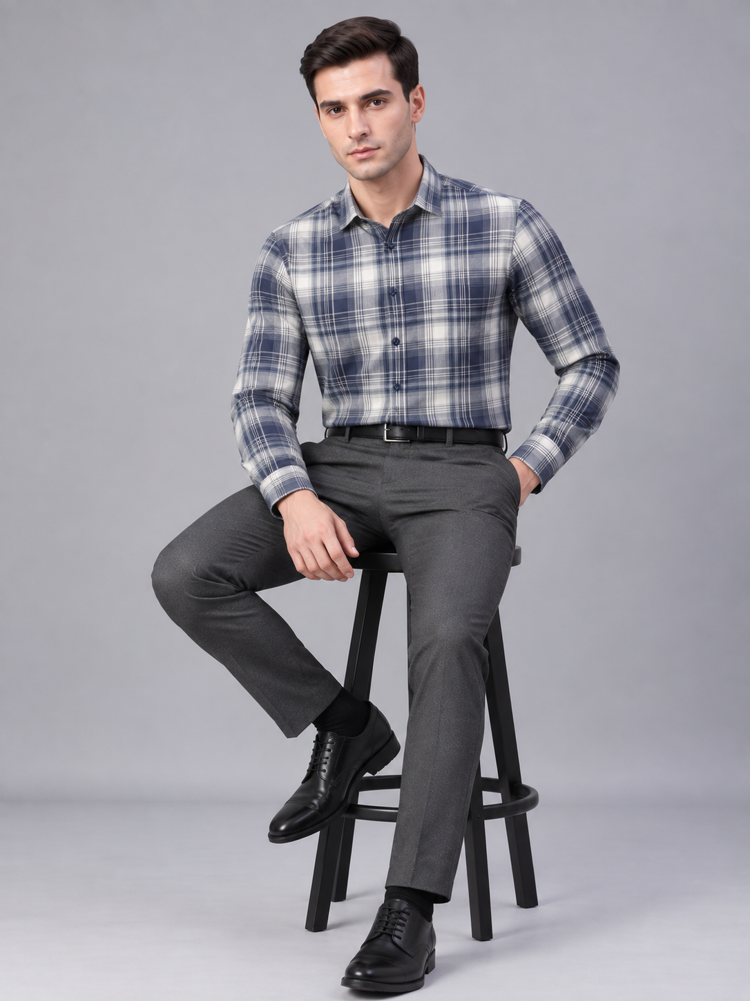 Men Premium Casual Plain Full Sleeve Shirt