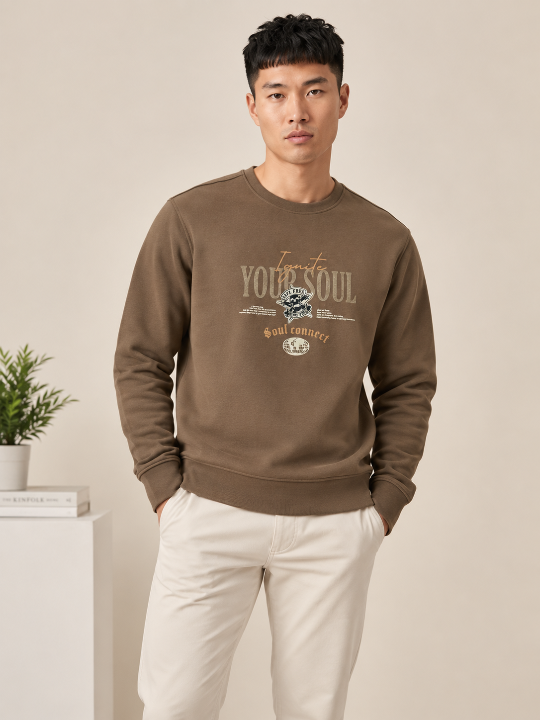 Men's Solid Full Sleeves Round Neck Sweatshirt