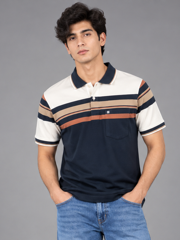 Men Black Colour Premium Solid Polo T-Shirt