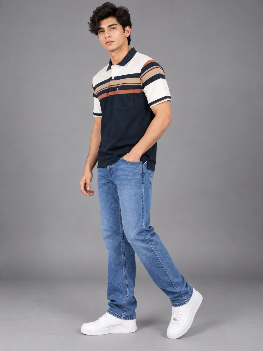 Men Black Colour Premium Solid Polo T-Shirt