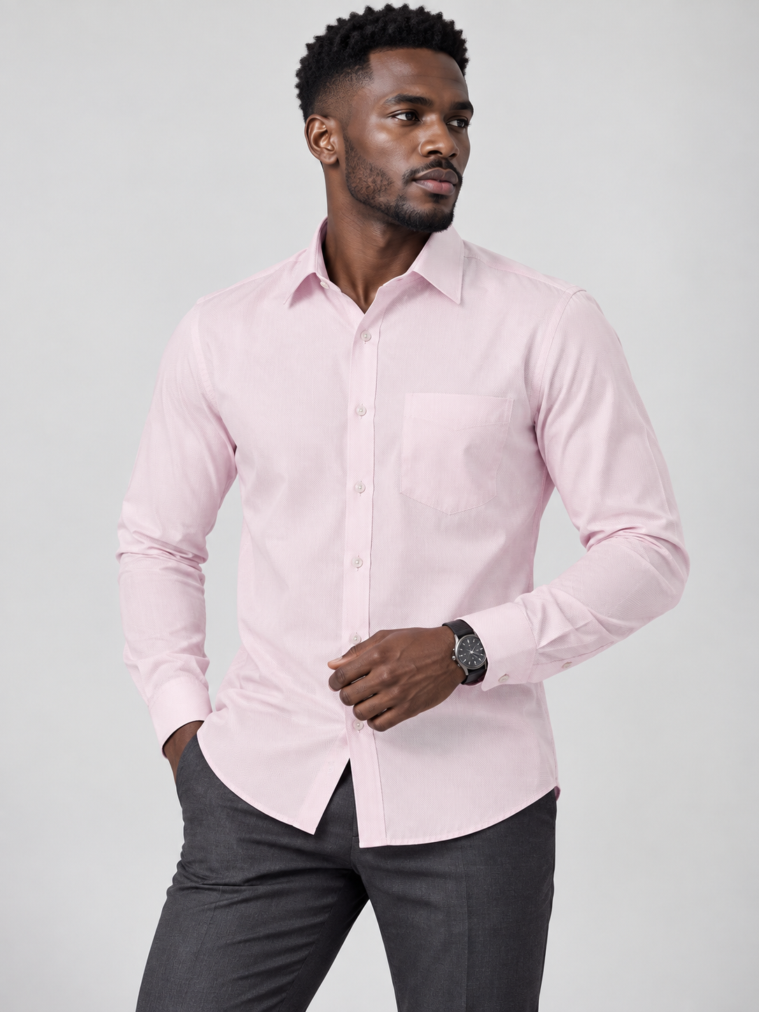 Men`s Pink Colour Premium Shirt