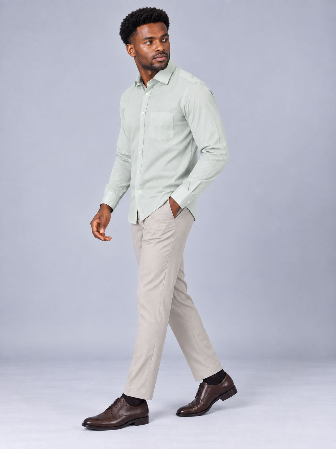 Men`s Green Colour Premium Shirt