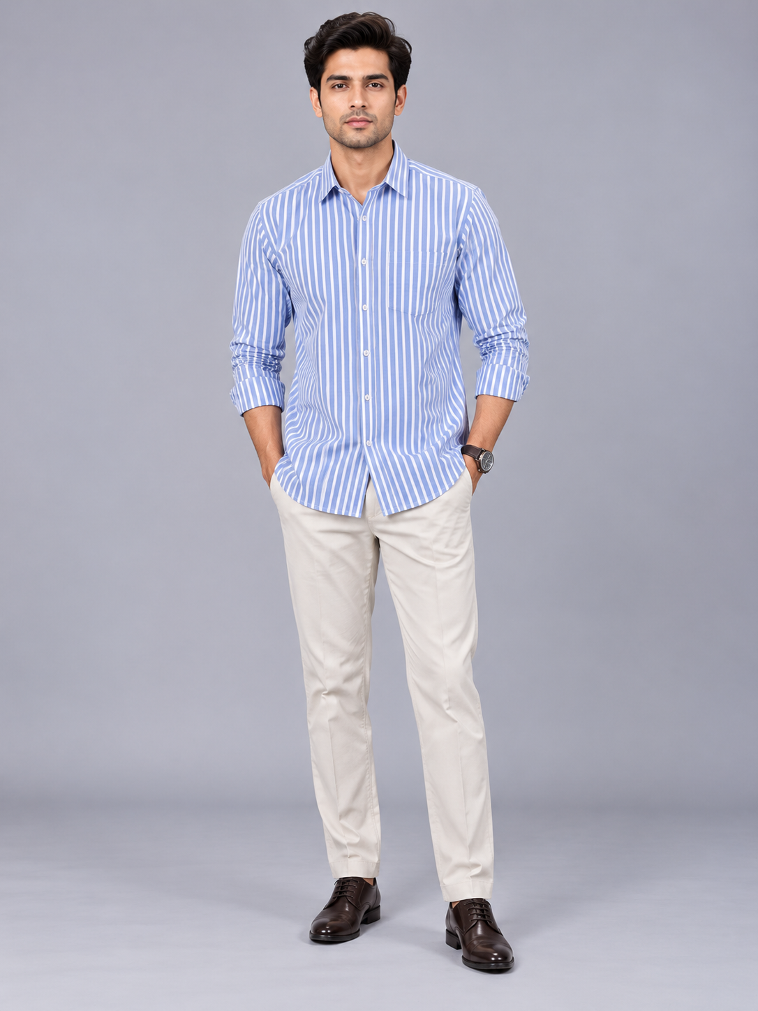 Men`s Blue Colour Premium Shirt