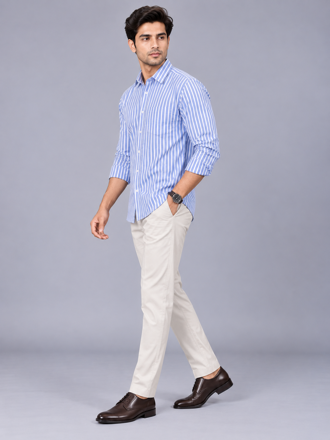 Men`s Blue Colour Premium Shirt