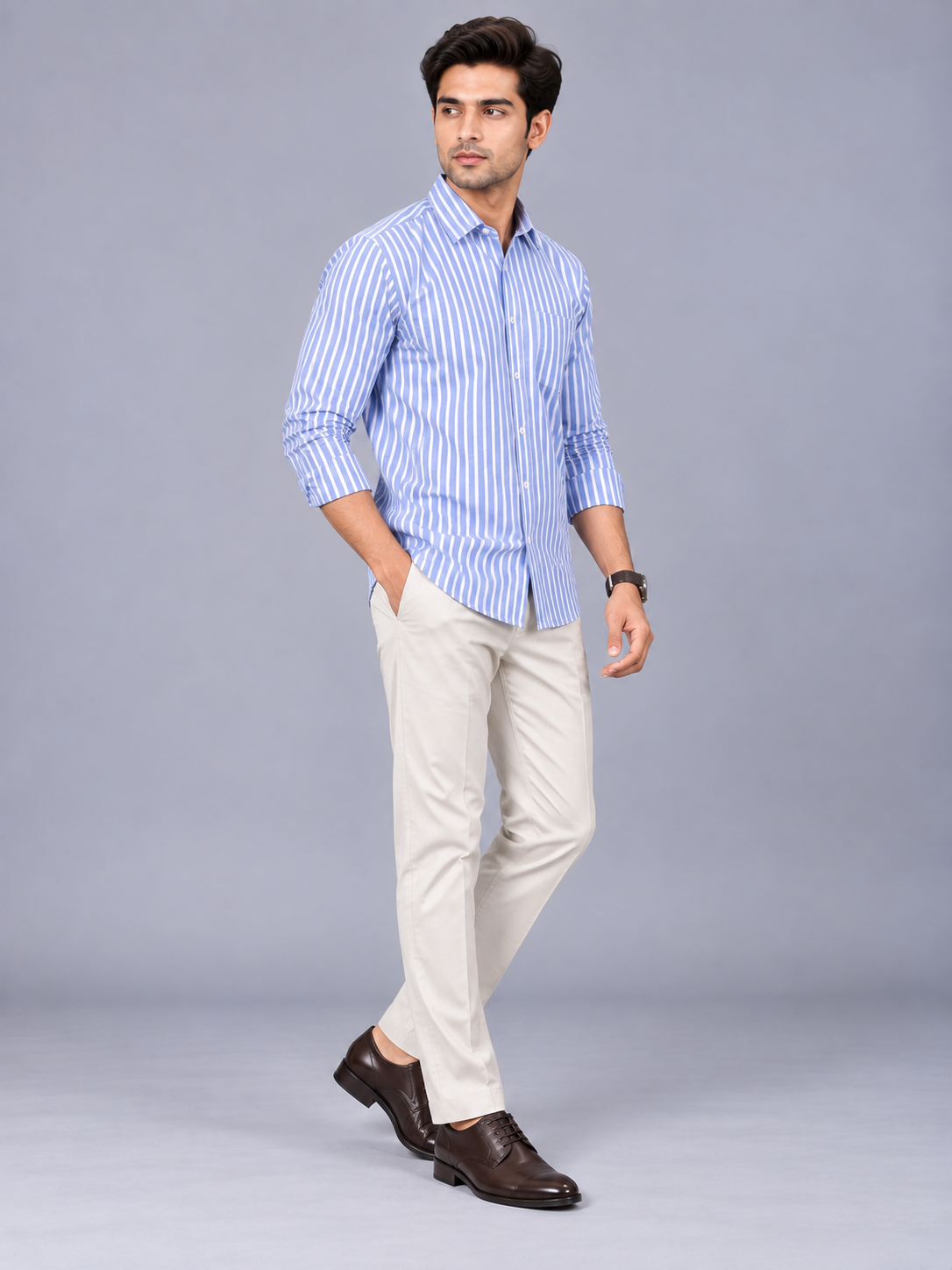 Men`s Blue Colour Premium Shirt