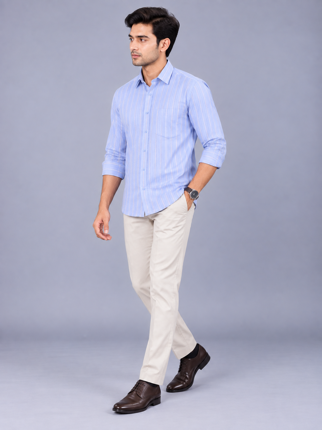 Men`s Blue Colour Premium Shirt