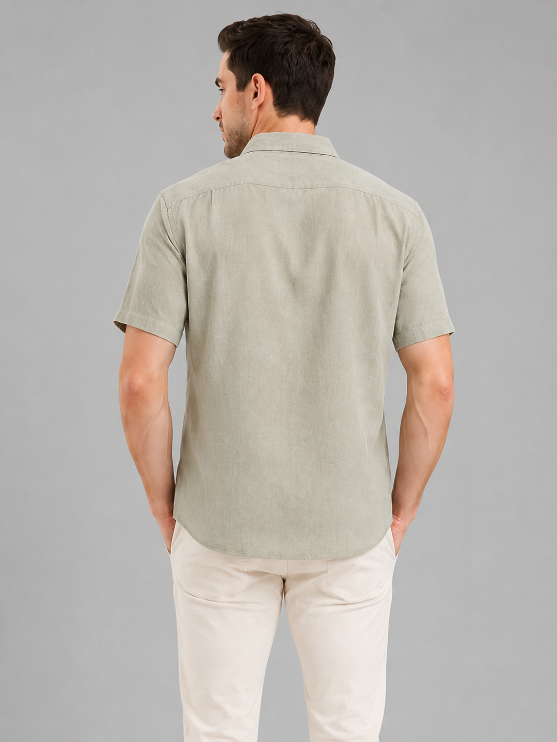 SPARKY Men Plain Formal Shirt | Office, Meeting & Casual Wear Pista color