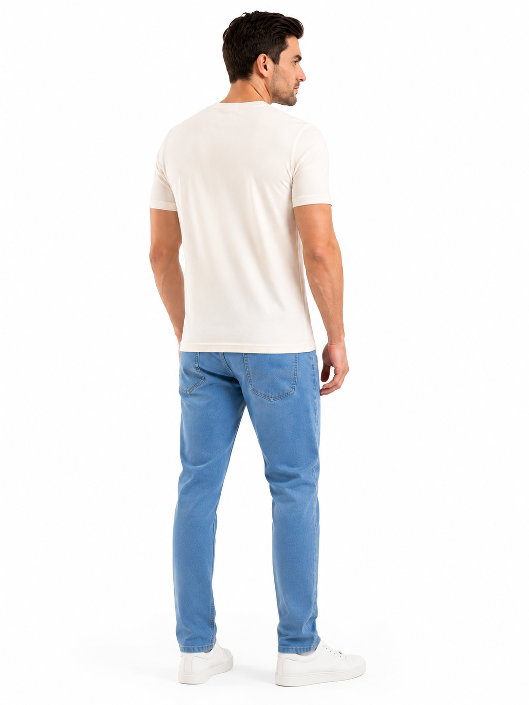 SPARKY Men Cream Casual T-Shirt round neck | Comfortable Daily Wear