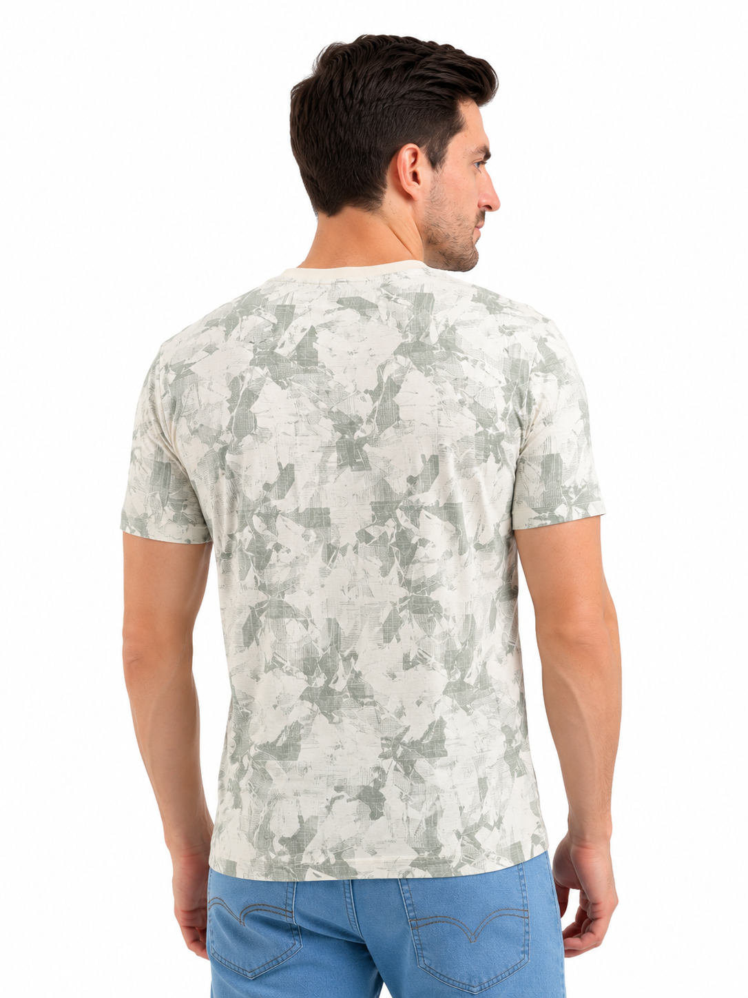 SPARKY Men Green Sports Round Neck T-Shirt | Active Casual Fashion