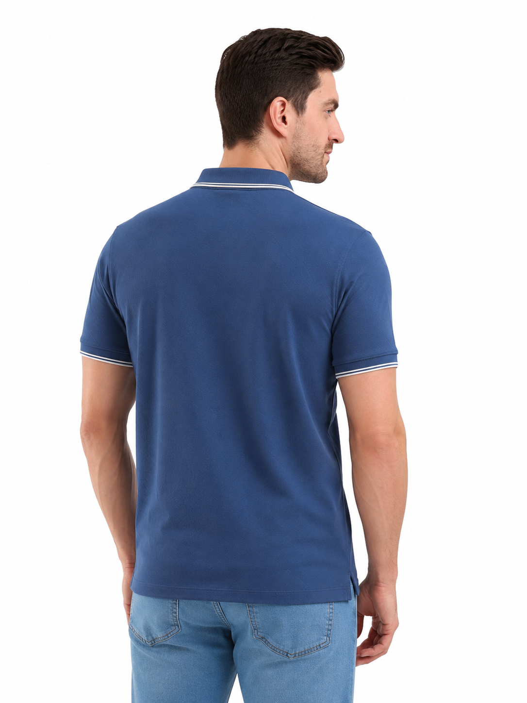 SPARKY Men Blue Solid Polo T-Shirt | Premium Cotton Casual Wear