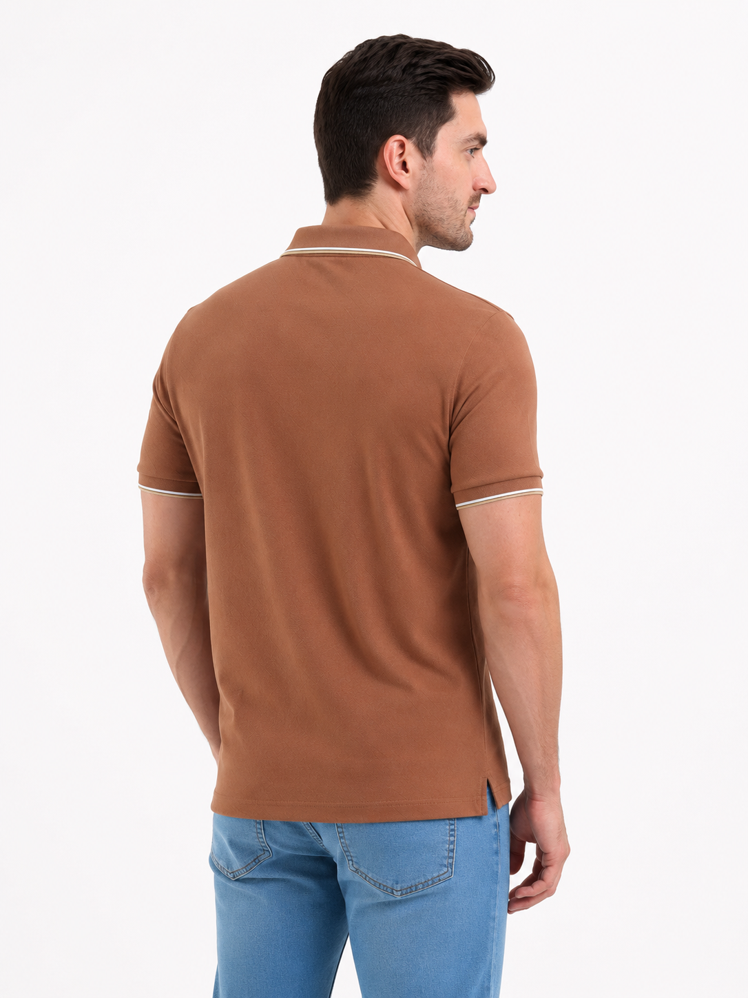 SPARKY Men Brown Casual Polo T-Shirt | Comfortable Daily Wear
