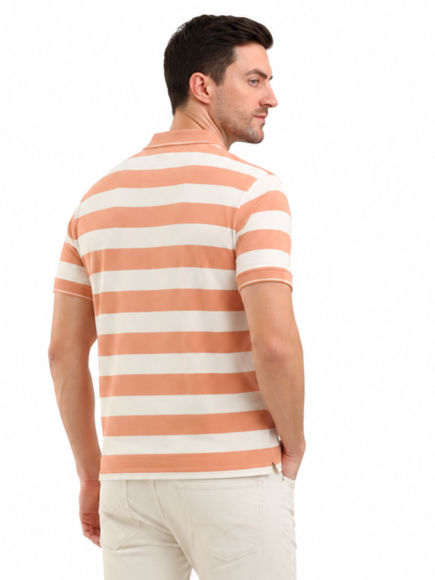 SPARKY Men Orange Polo T-Shirt | Smart Casual Cotton Wear