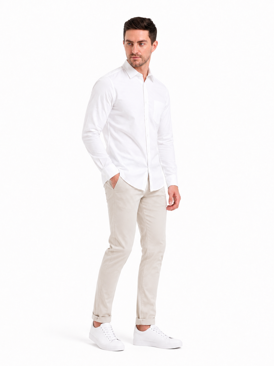 SPARKY Men Solid Cotton Formal Shirt | Full Sleeve Office Wear Shirt