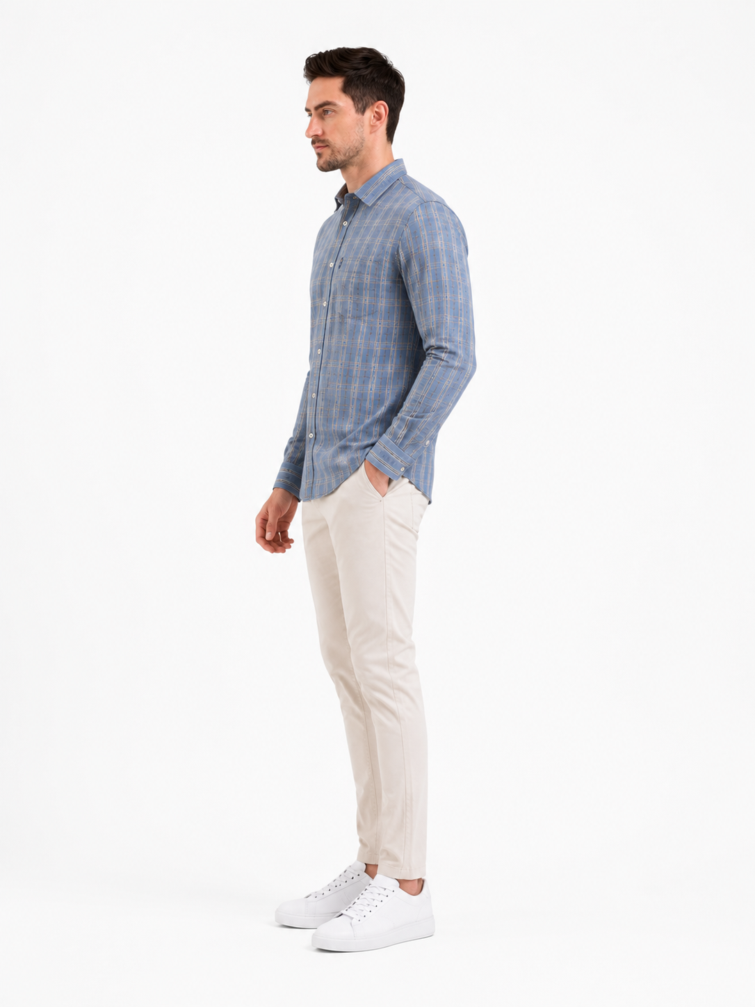 SPARKY Men Formal Business Shirt | Modern Stylish Full Sleeve Shirt Gray Color