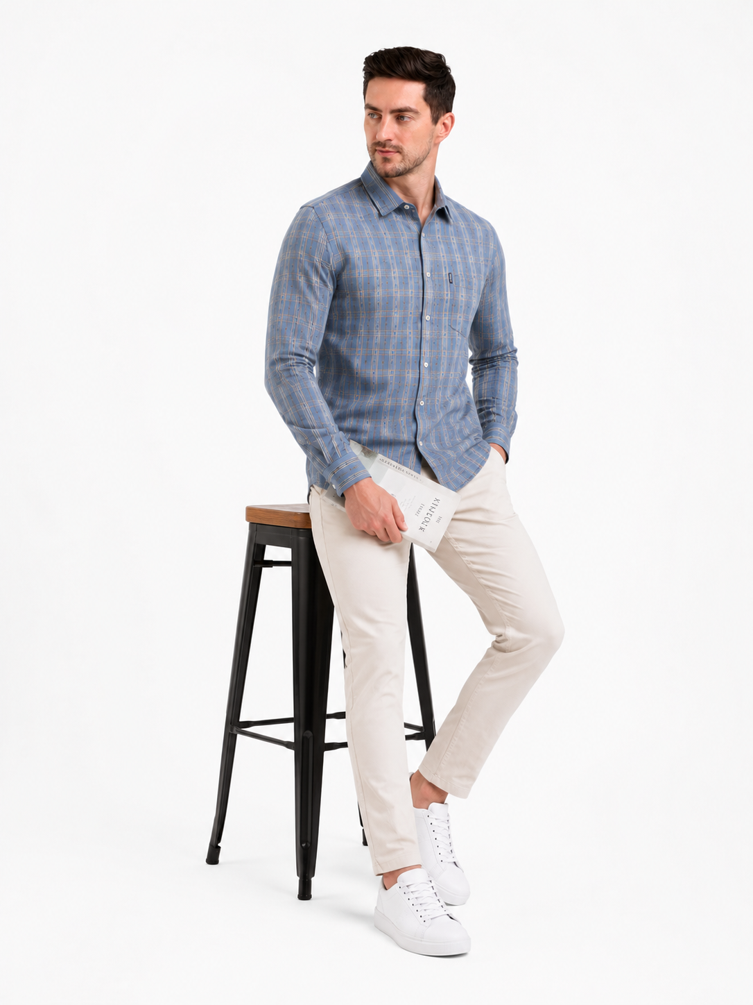 SPARKY Men Formal Business Shirt | Modern Stylish Full Sleeve Shirt Gray Color