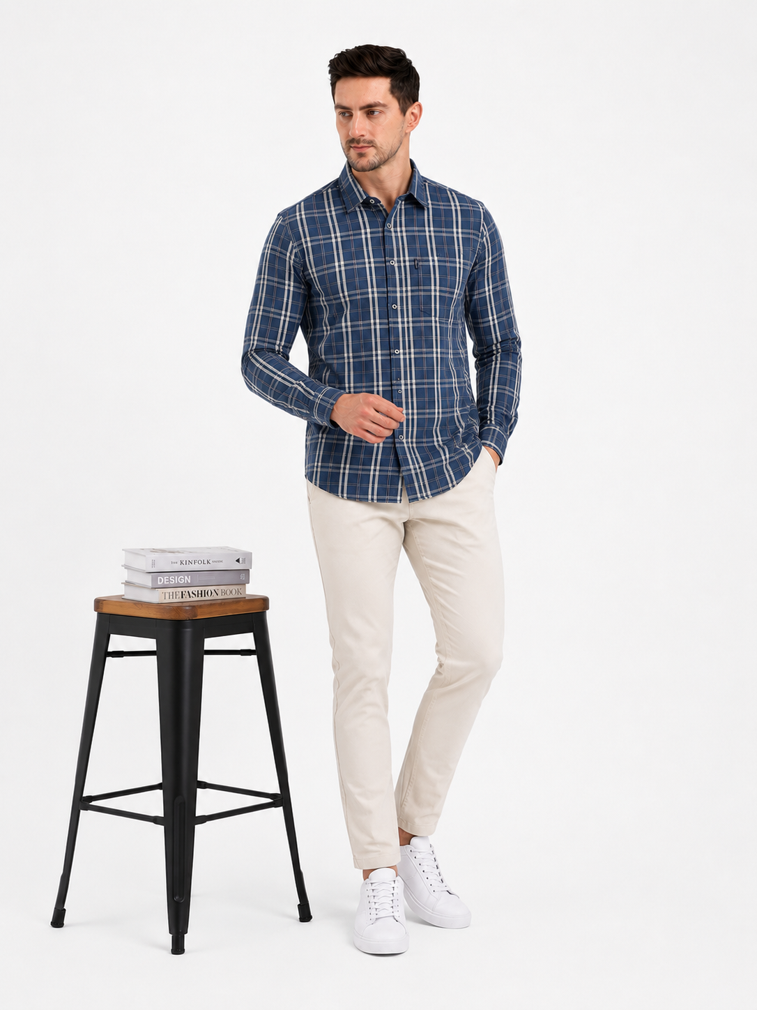 SPARKY Men Formal Business Shirt | Modern Stylish Full Sleeve Shirt Blue Color