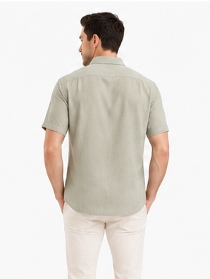 SPARKY Men Plain Formal Shirt | Office, Meeting & Casual Wear Pista color