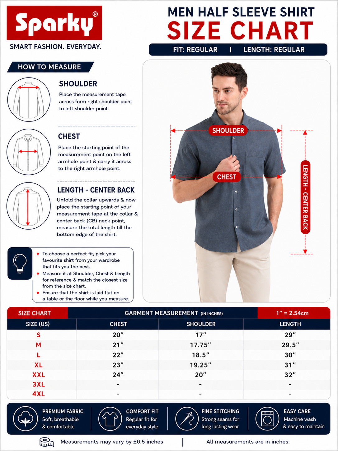 SPARKY Men Slim Fit Formal Shirt | Premium Cotton Business Wear