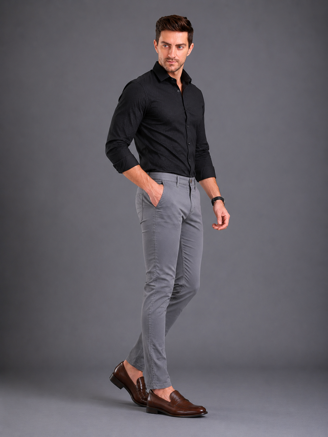 SPARKY Men Formal Trousers | Slim Fit Office Wear Pant