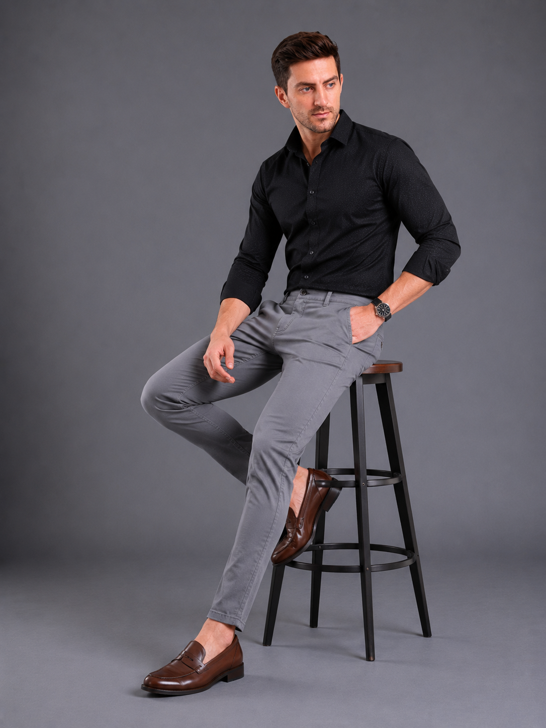 SPARKY Men Formal Trousers | Slim Fit Office Wear Pant