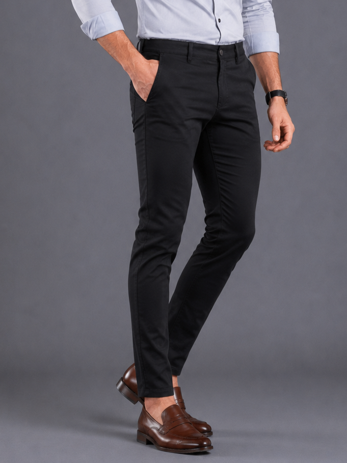 SPARKY Men Solid Formal Pant | Smart Casual Office Trousers