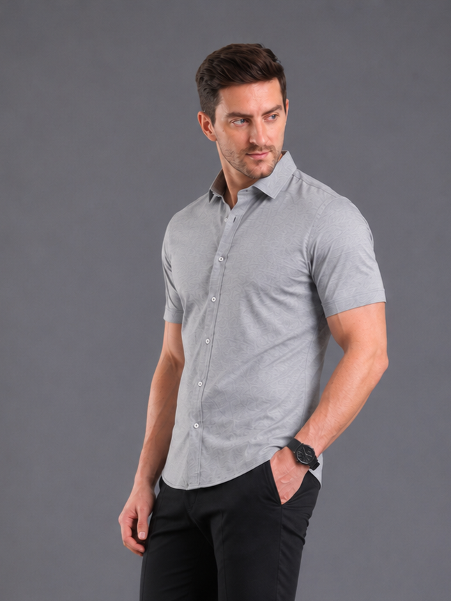 SPARKY Men Regular Fit Half Sleeve Formal Shirt | Lightweight Summer Wear