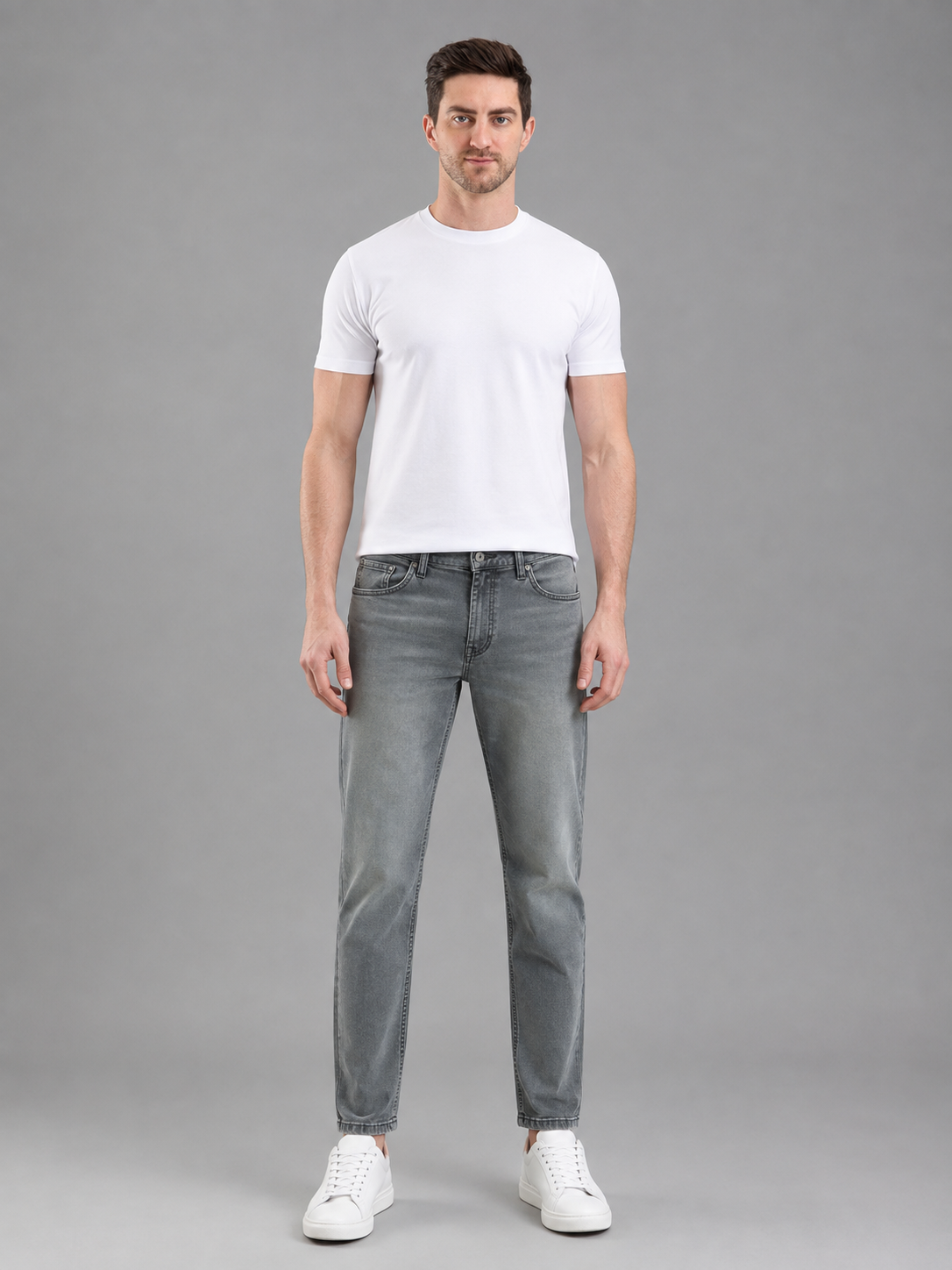 SPARKY Men Slim Fit Denim Premium Jeans Grey Color