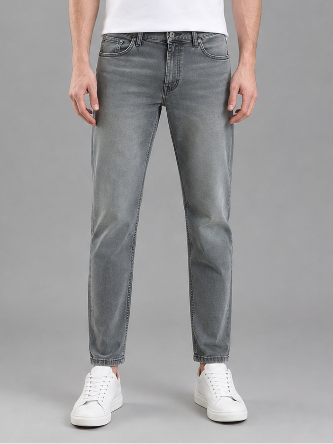 SPARKY Men Slim Fit Denim Premium Jeans Grey Color