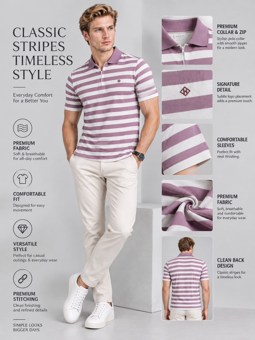 Men’s Premium Cotton Blend Half Sleeve T-Shirt