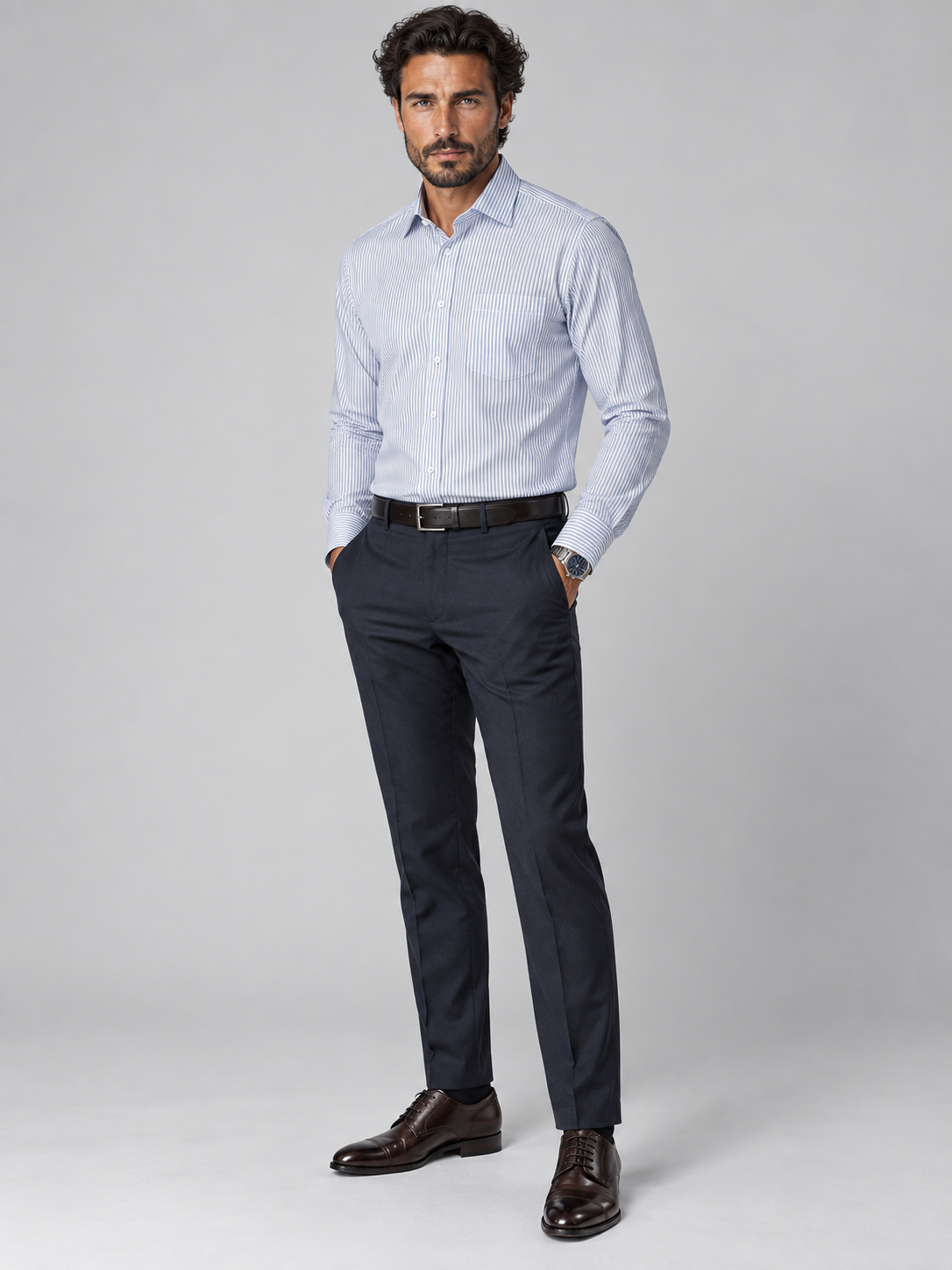 Men’s Premium Striped Full Sleeve Formal Shirt