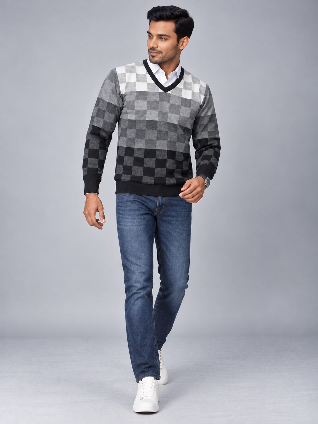 Men's Premium Full Sleeve V-Neck Sweater