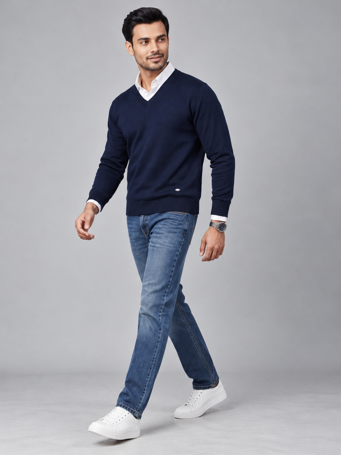 Men's Premium Full Sleeve V-Neck Sweater