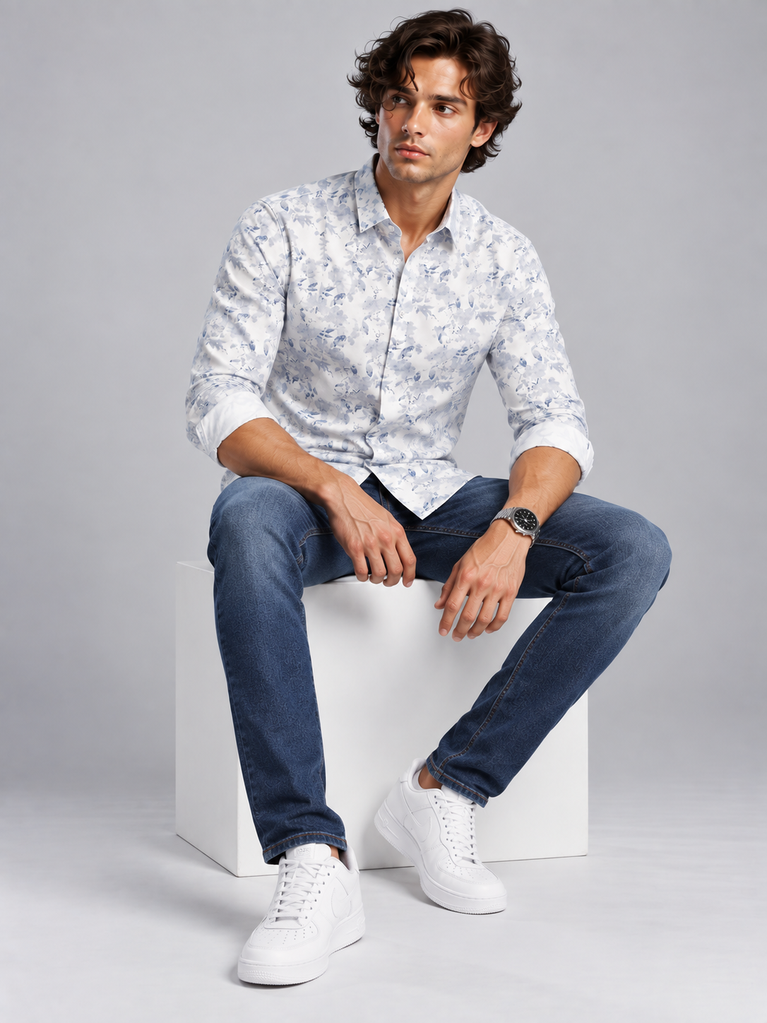 Men’s Premium Printed Full Sleeve Casual Shirt