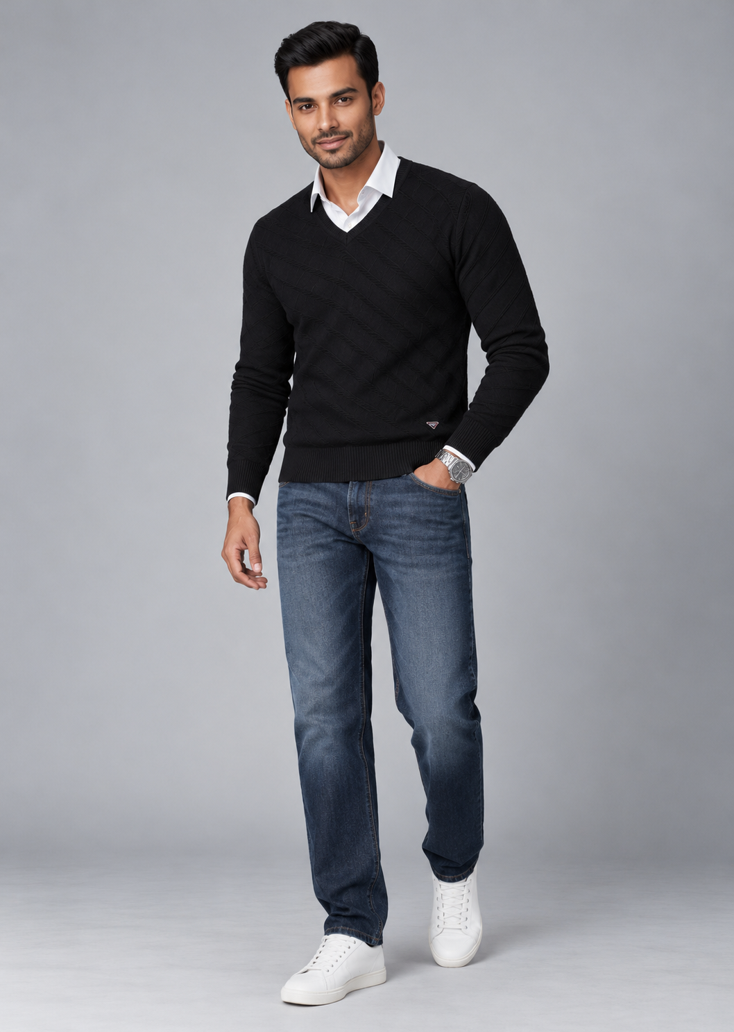 Men's Premium Full Sleeve V-Neck Sweater