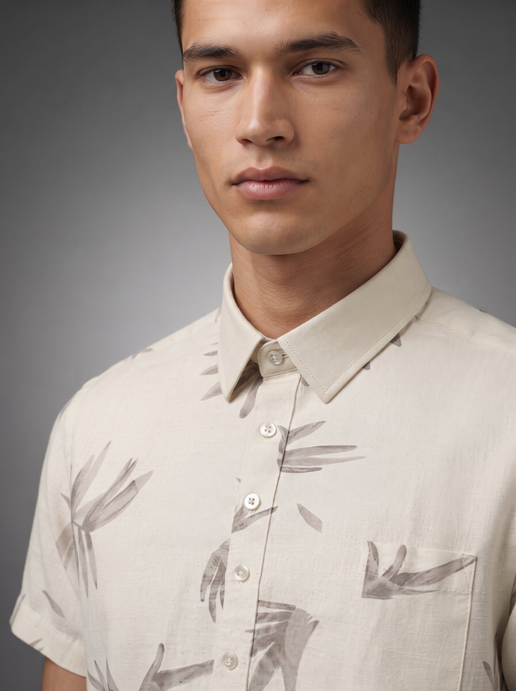 Men Premium Casual Print Half Sleeve Regular Fit Shirt