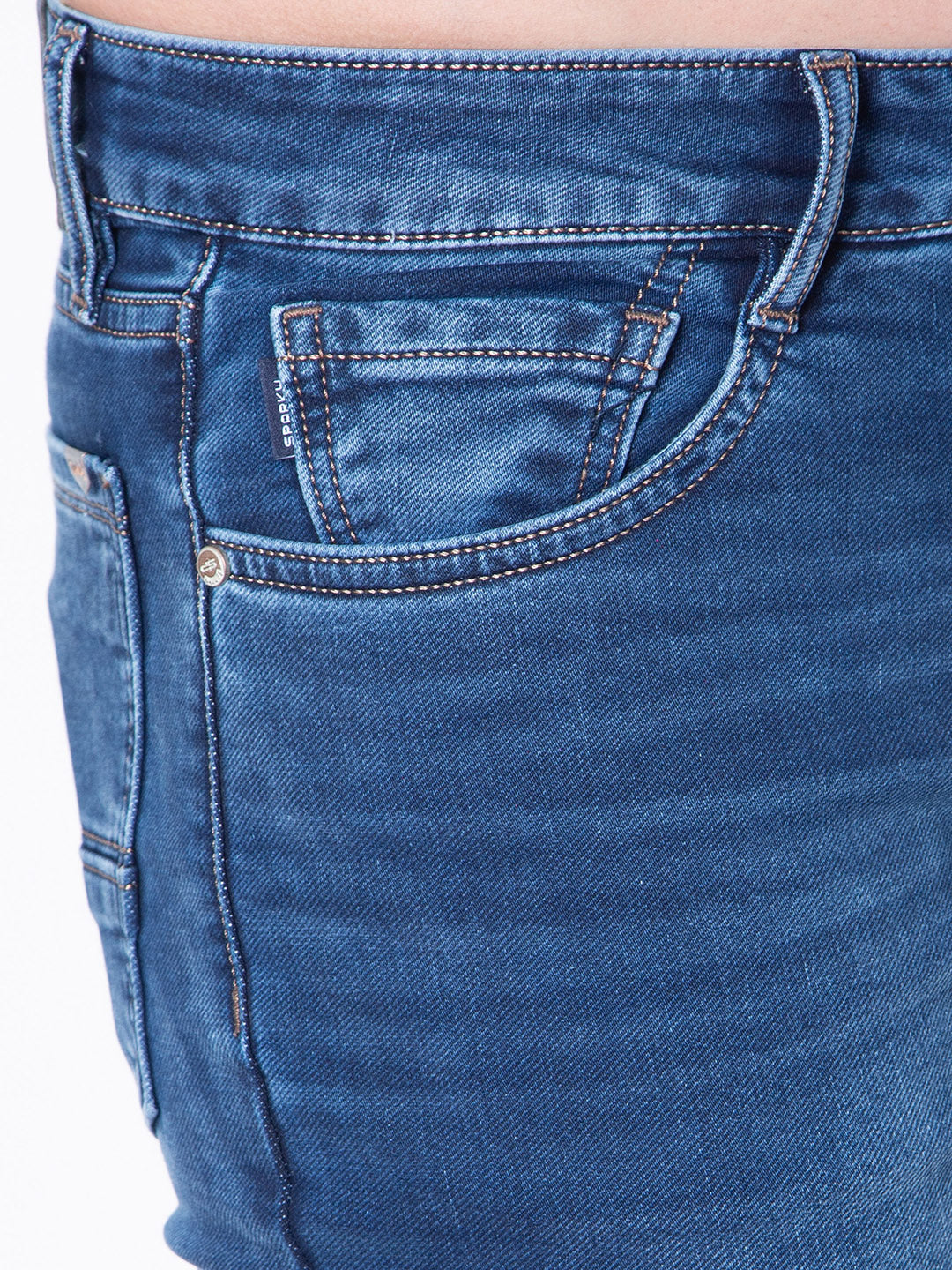 Mens Straight Fit Blue Denim