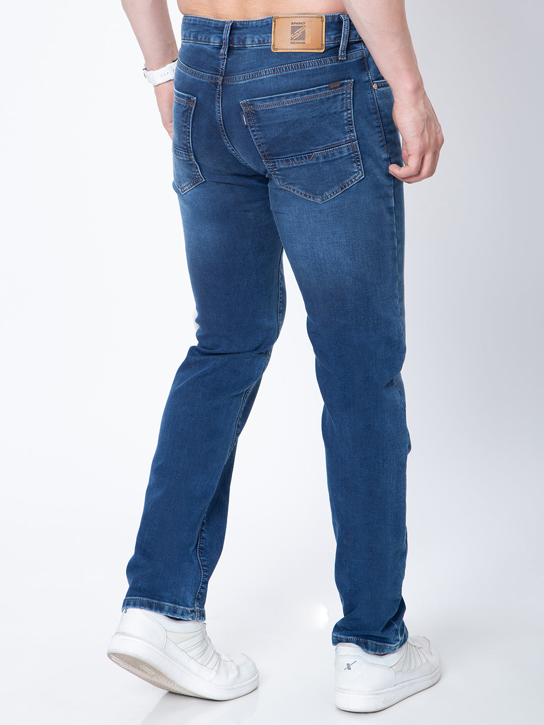Mens Straight Fit Blue Denim