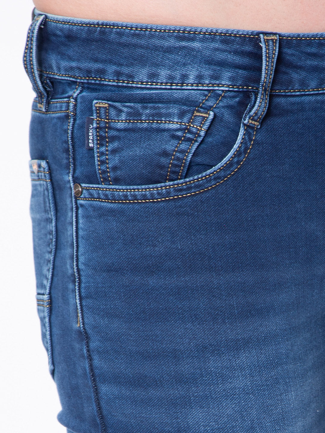 Mens Straight Fit Blue Denim