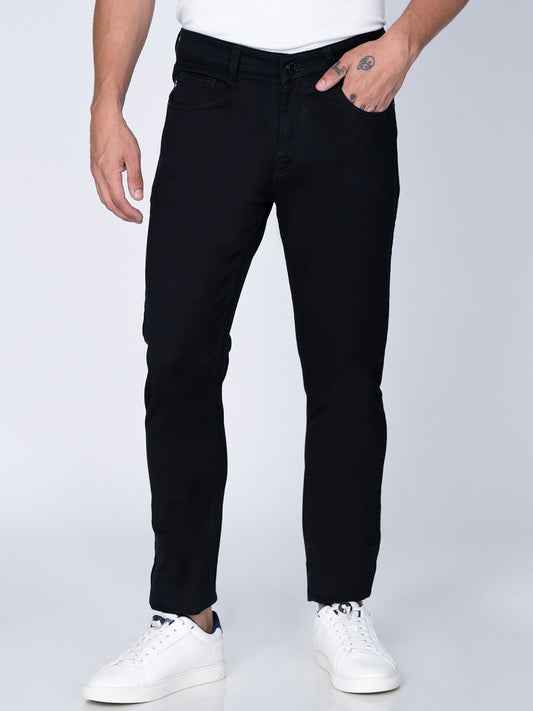 Men Narrow Black Denim