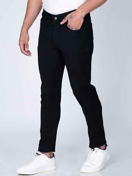 Men Narrow Black Denim