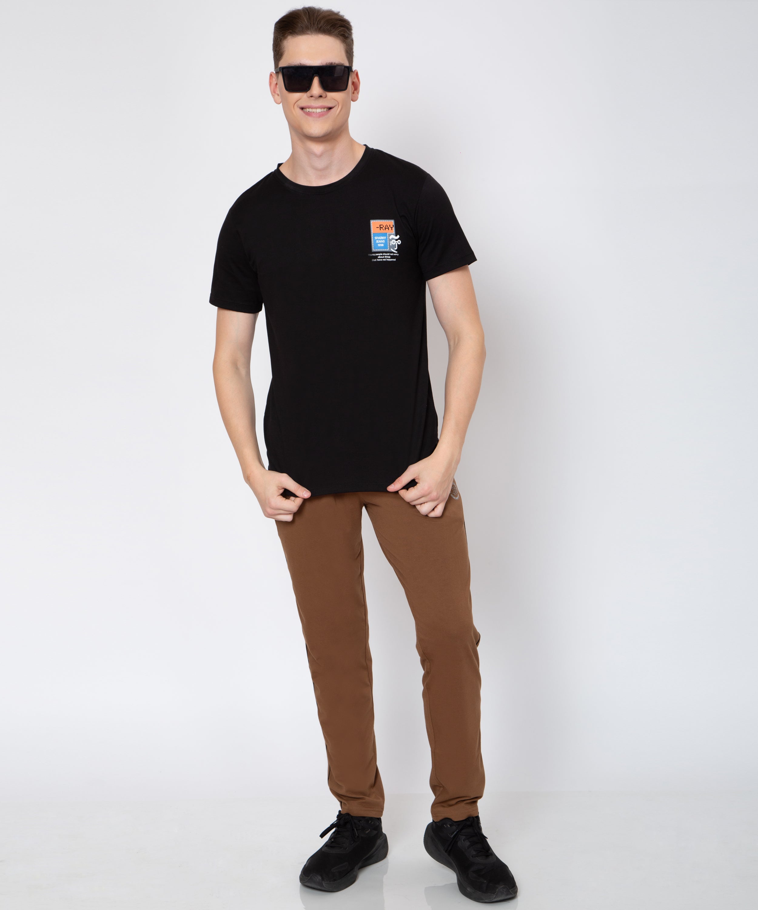 Mens Solid Mustard Colour Lower