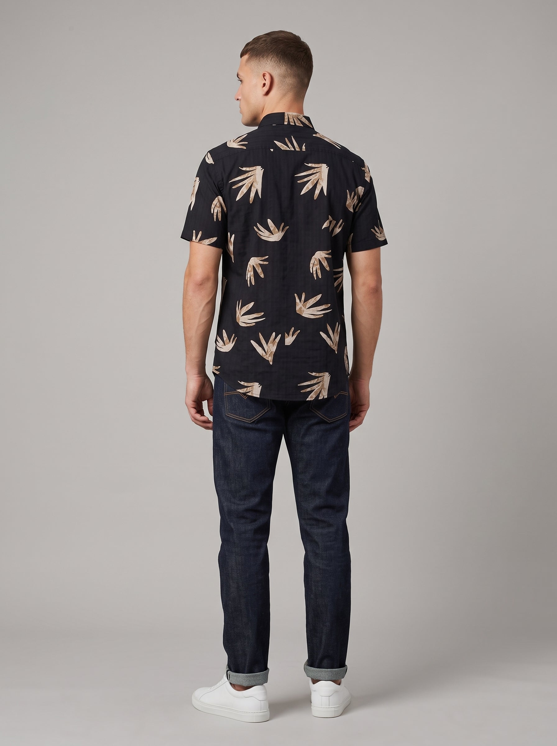 Men Premium Casual Print Half Sleeve Regular Fit Shirt