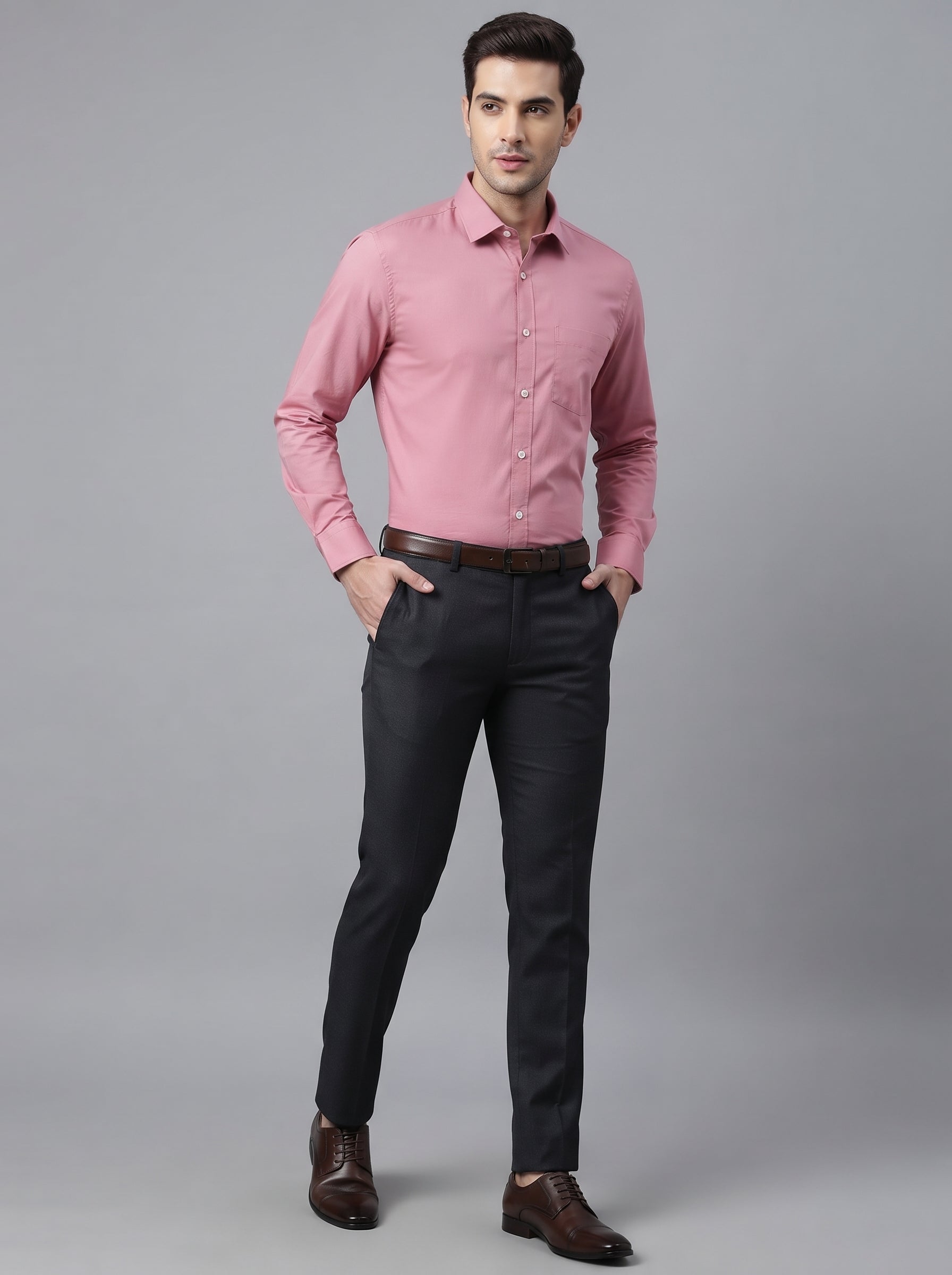 Men Premium Casual Plain Shirt Full Sleeve Regular Fit