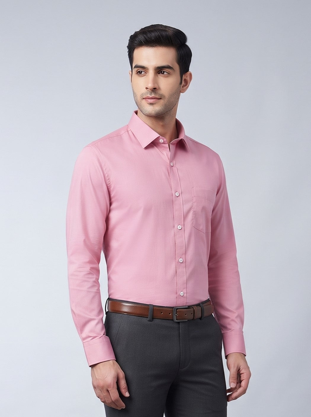 Men Premium Casual Plain Shirt Full Sleeve Regular Fit