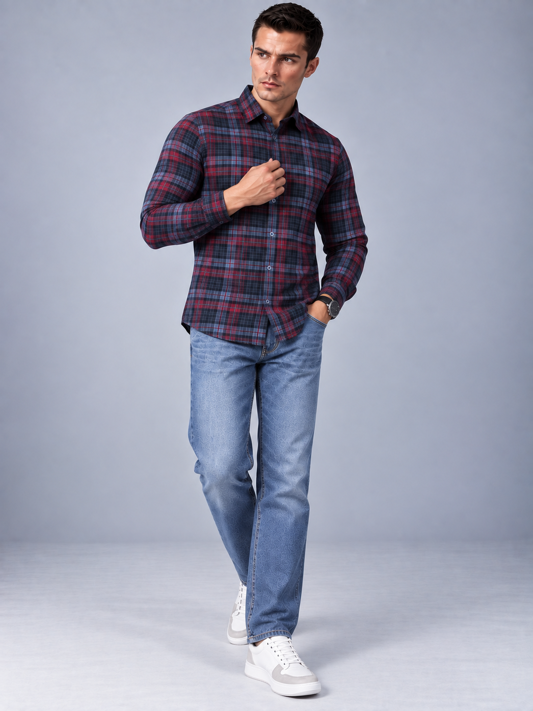 Men’s Premium Checked Casual Shirt