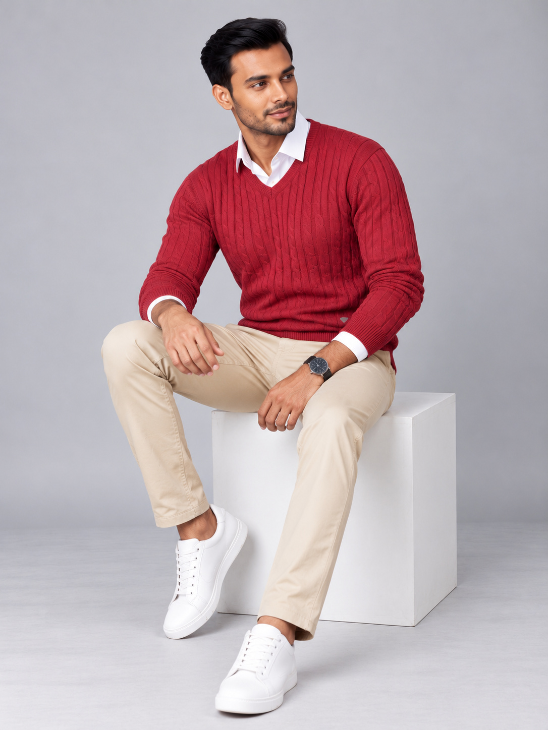 Men's Premium Full Sleeve V-Neck Sweater