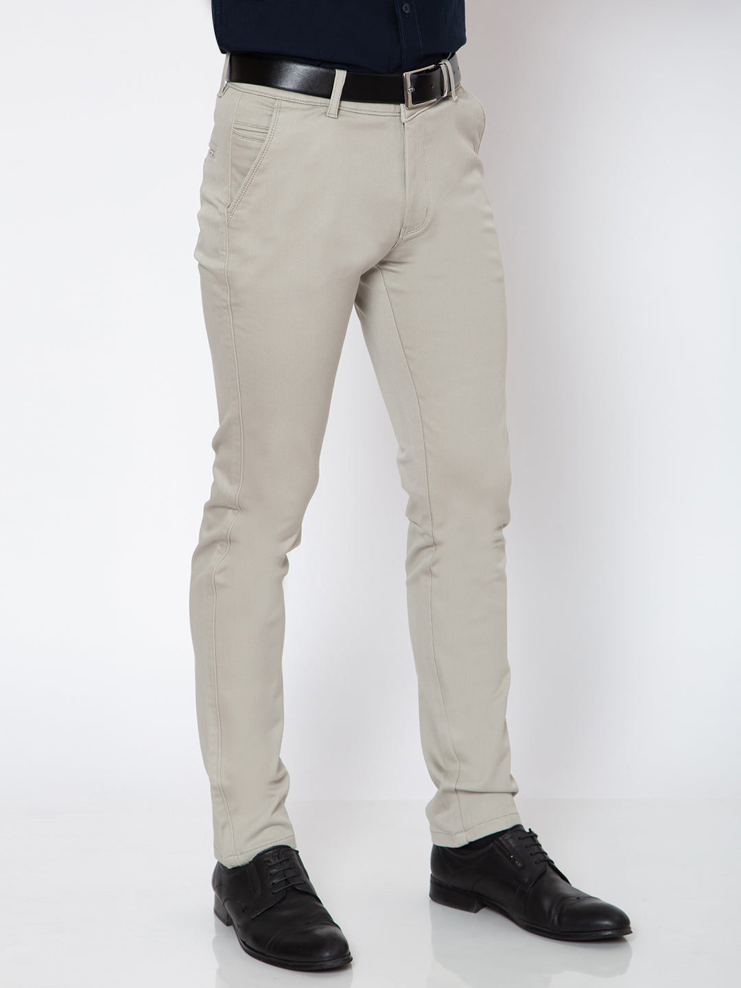 Mens Khaki Color Cotton Trouser