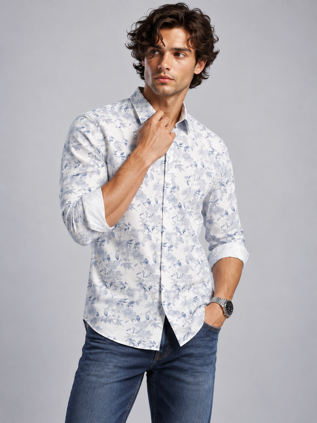 Men’s Premium Printed Full Sleeve Casual Shirt