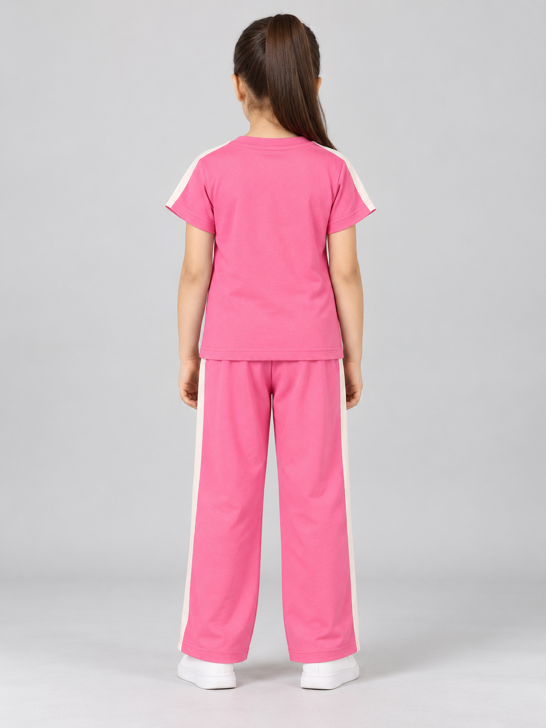 Girls Premium Printed Round Neck Co-Ord Set