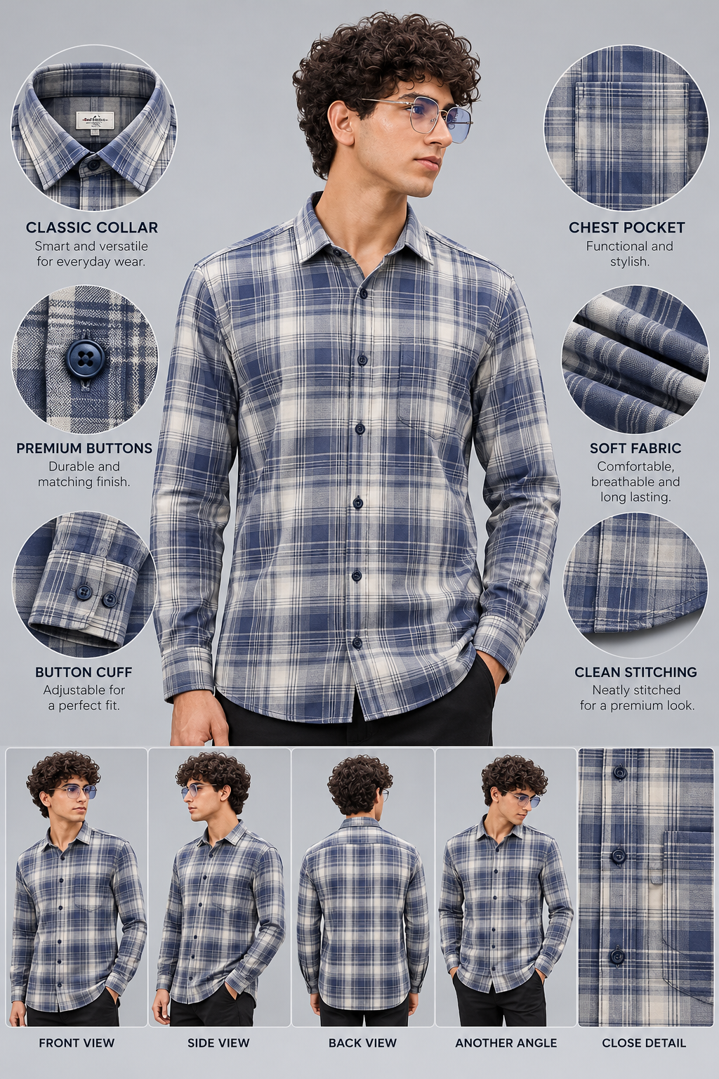 Men’s Premium Checked Casual Shirt